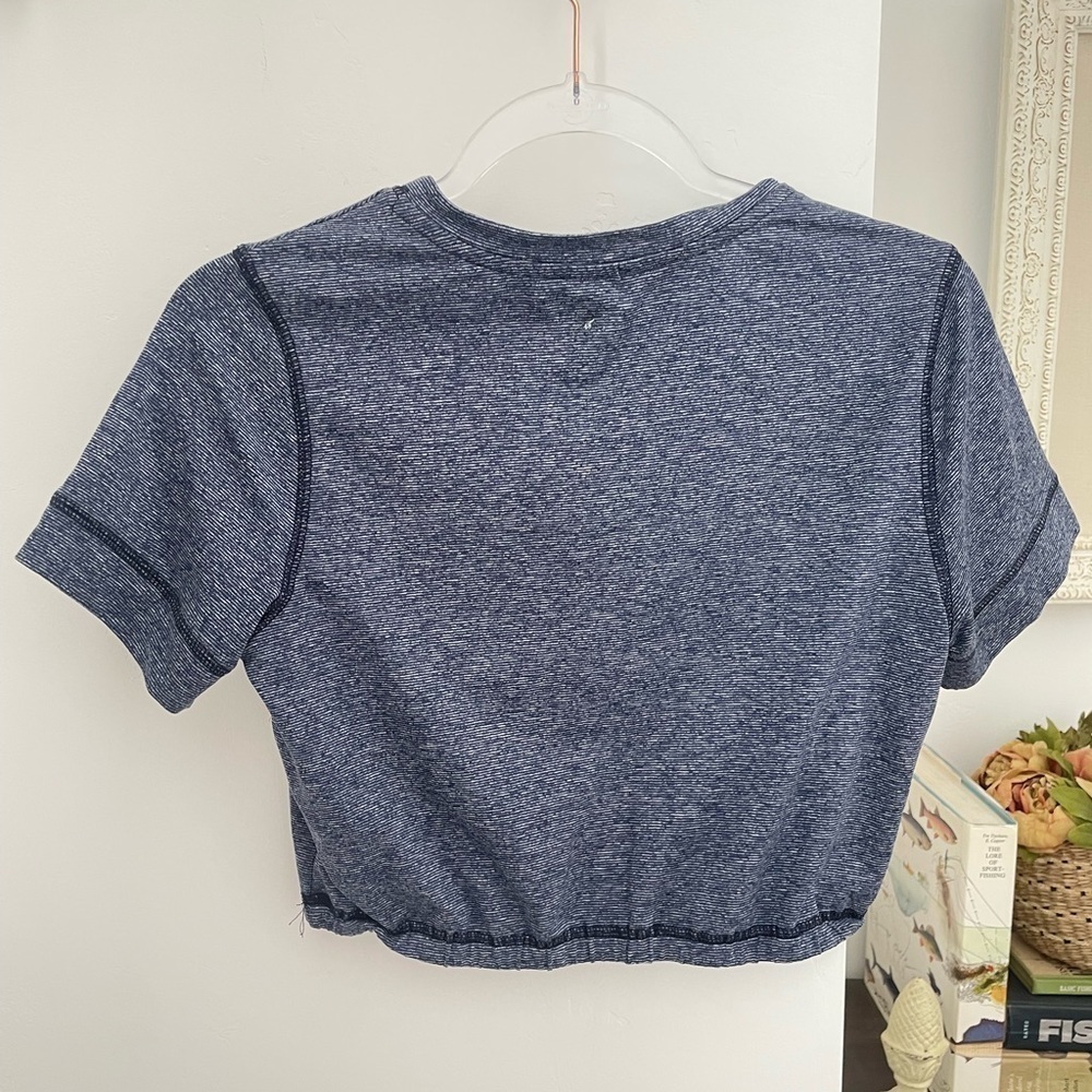 Splendid Studio Cropped Short Sleeve Top *NEW* workout fitness top - Picture 5 of 9